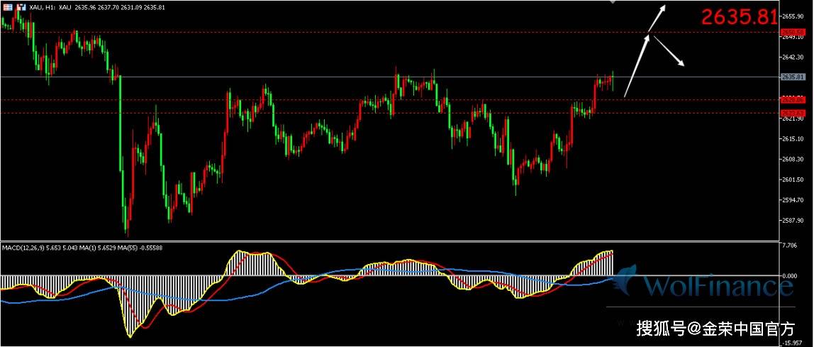 金荣中国：现货黄金守住涨势，目前交投于2635美元附近