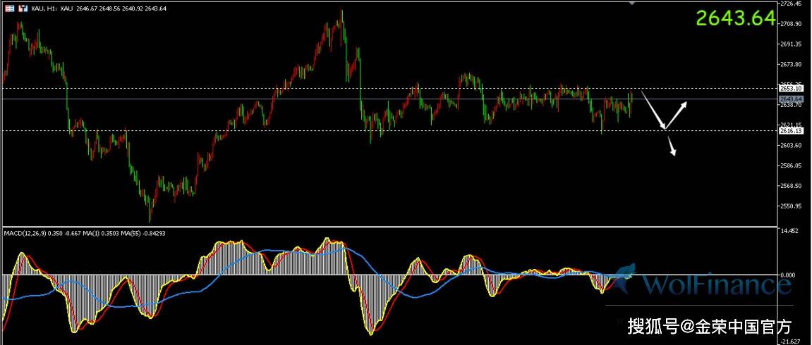 金荣中国：现货黄金反复上演过山车走势，目前交投于2645美元附近